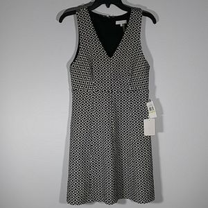 NWT  1. S T A T E  black/white slvless dress  Sz 4